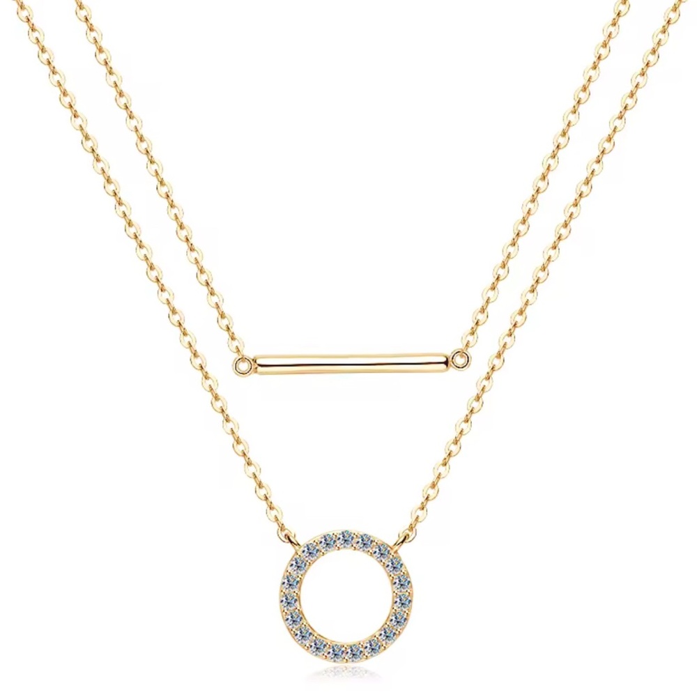 new arrivals Engagement 925 Sterling Silver Moissanite Round Pendant Necklace